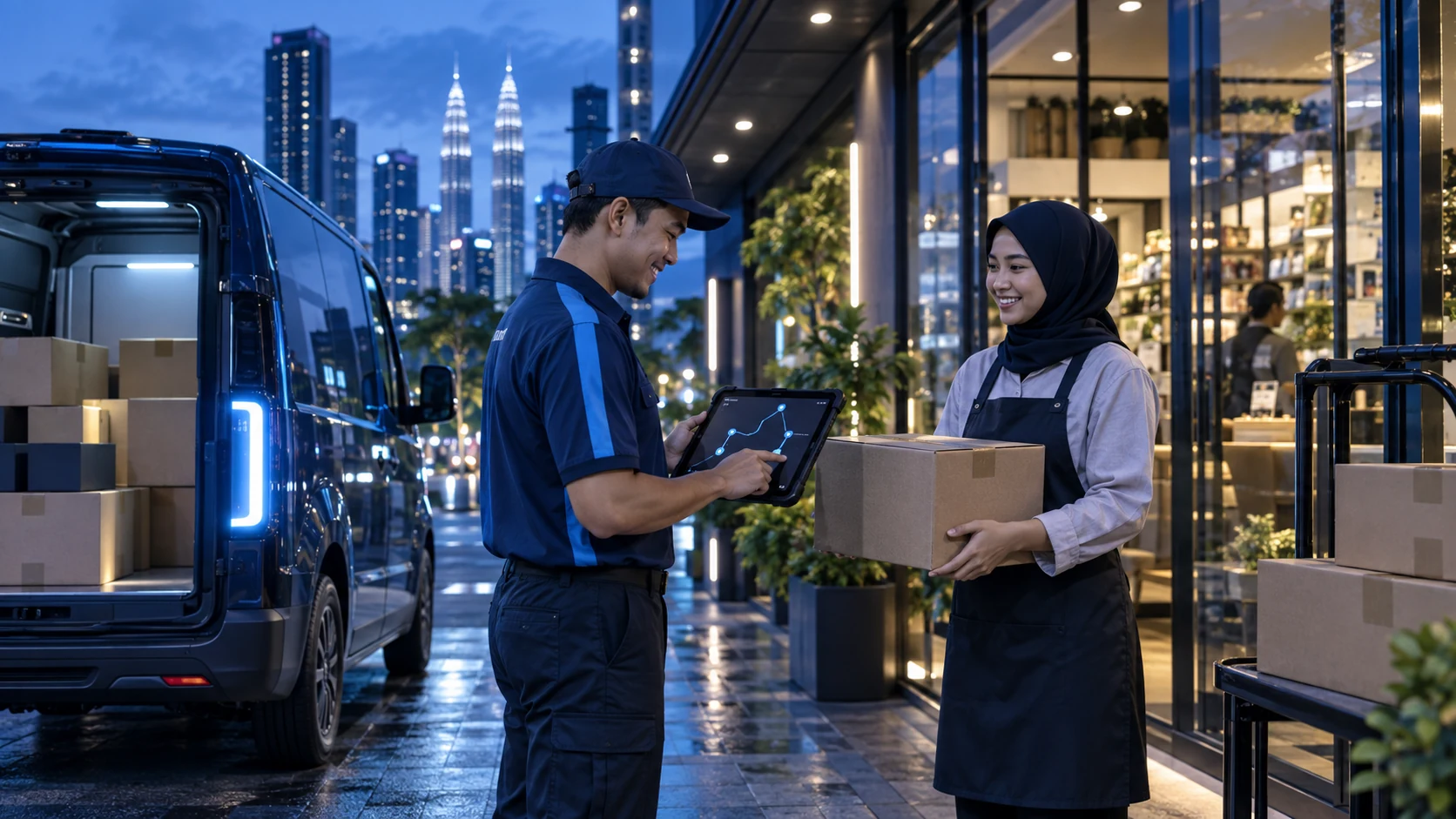 Delivery team using intelligent routing and digital proof of delivery